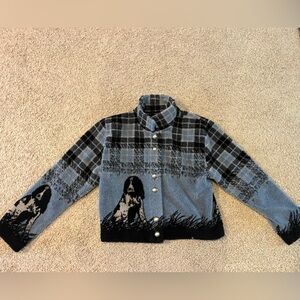 Vintage button down fleece jacket